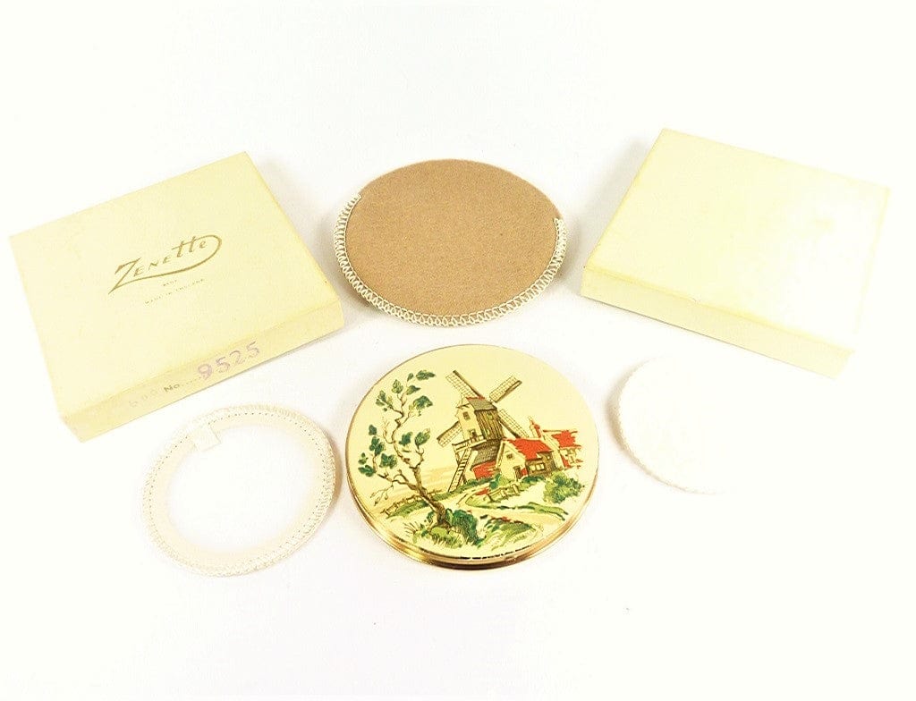 Boxed Vintage Zenette Powder Compact