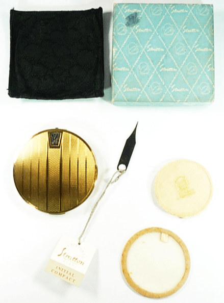 Boxed Stratton Initial Powder Compact