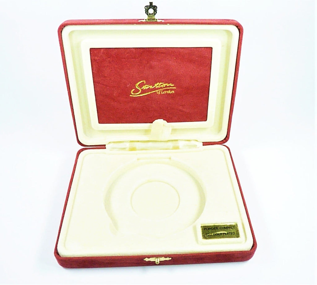 Clean Unused Original Case Pink Gold And Cream For Stratton Handbag Mirror