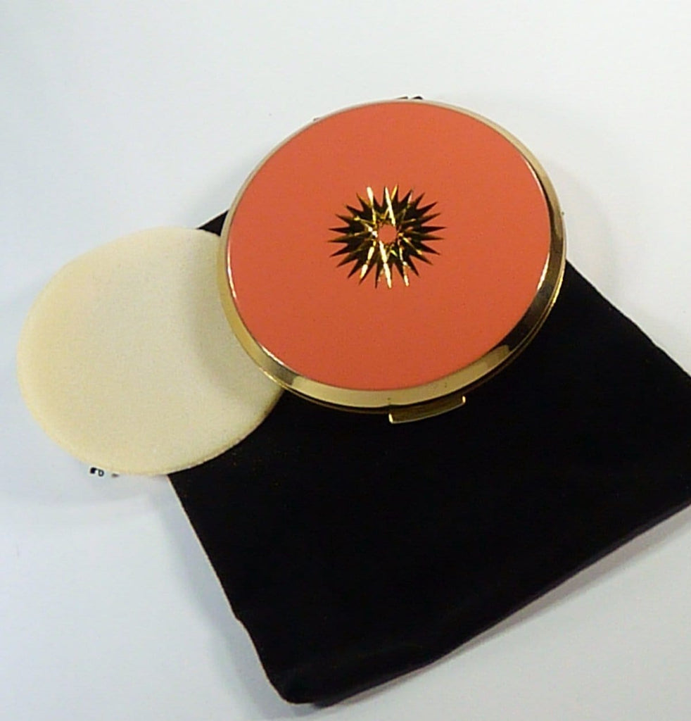 Compact Mirror With Puff & Pouch