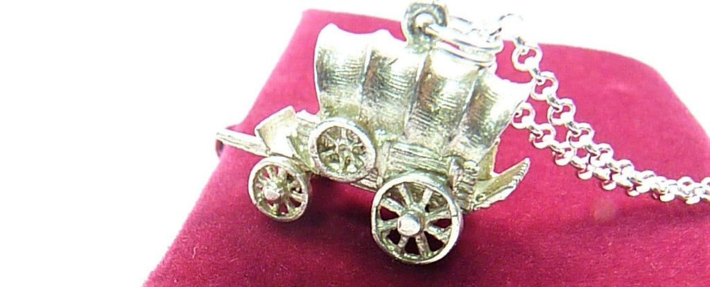Covered Wagon Sterling Silver Charm