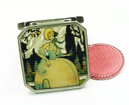 Crinoline Lady Art Deco Powder Compact