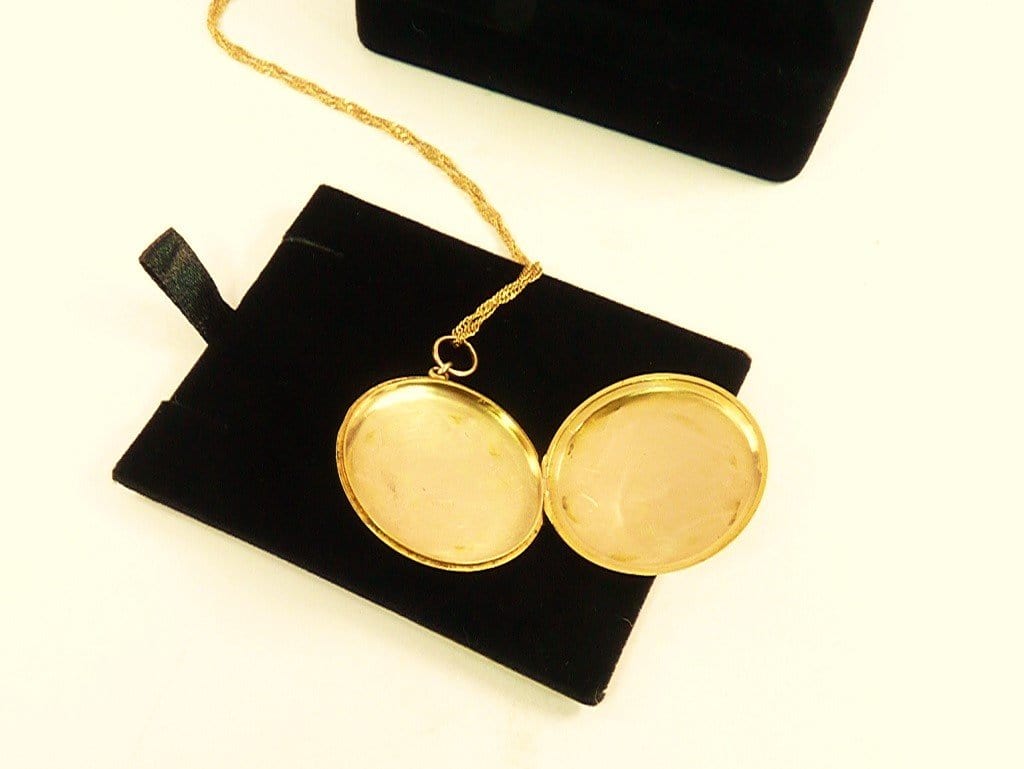 Double Photo Locket Solid Gold