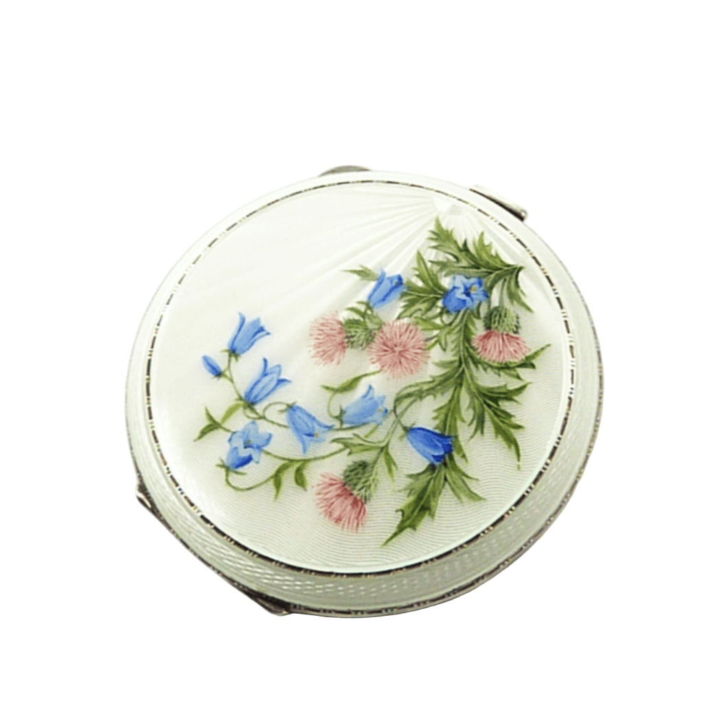 English Assayed Silver Guilloche Powder Compact