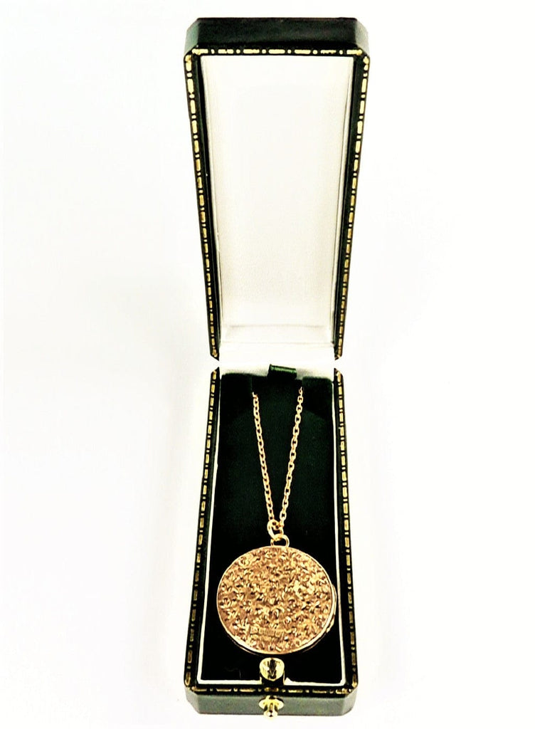 Engraved Rose Gold Locket Necklace