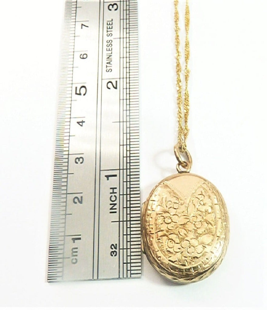 Engraved Antique Gold Pendant