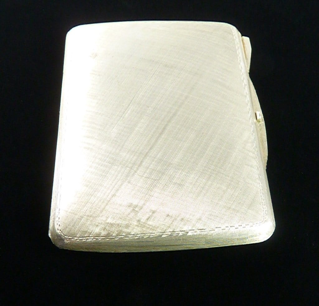 Engraved Solid Silver Makeup Compact