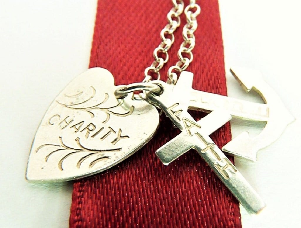 Faith Hope Charity Sterling Necklace