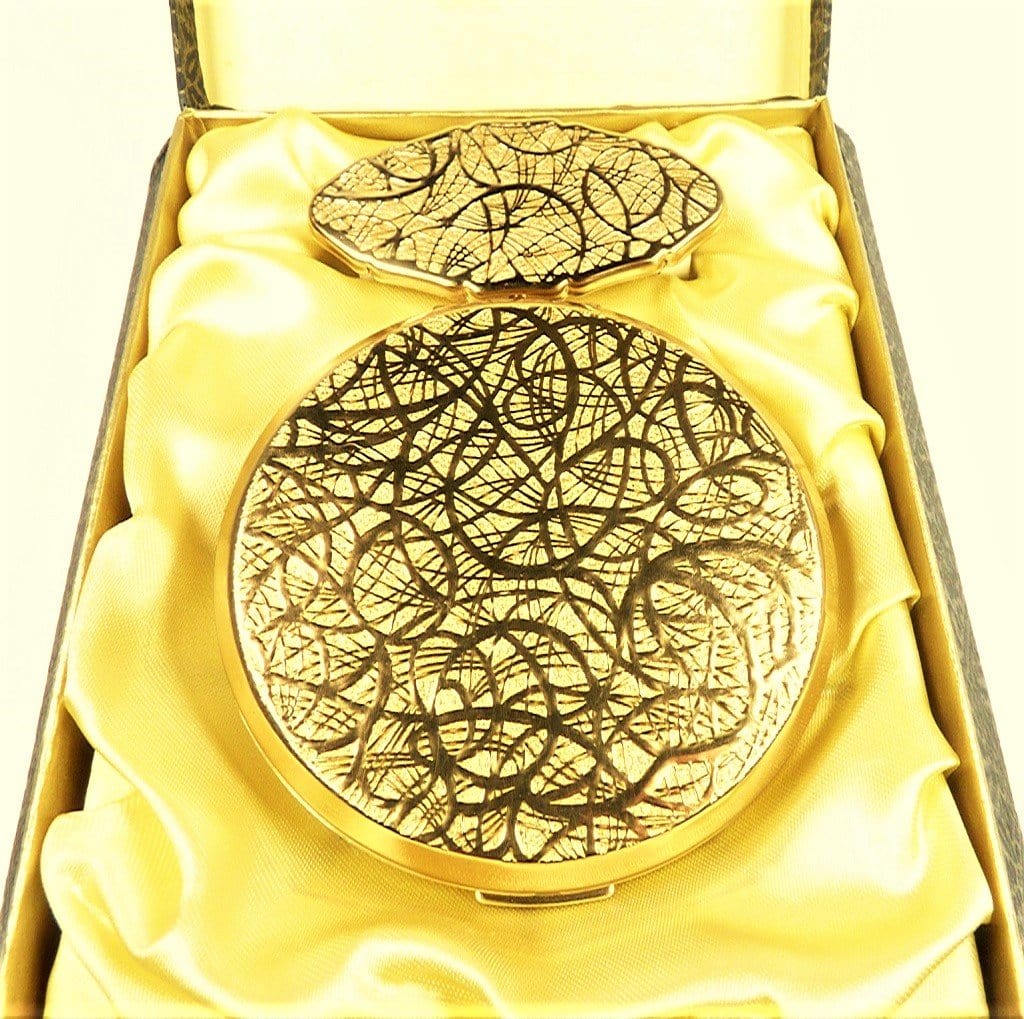 Gold Plated Stratton Compact Gift Set