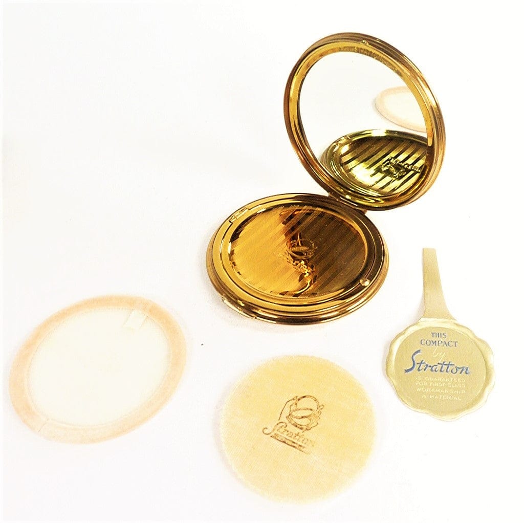 Golden Engraved Compact Mirror