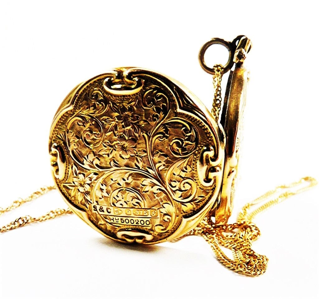 Hallmarked Gold Art Nouveau Locket