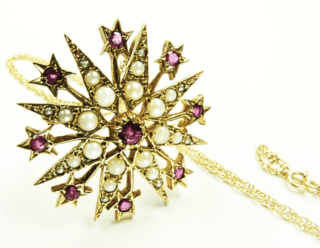 Hallmarked Gold Victorian Pendant Necklace