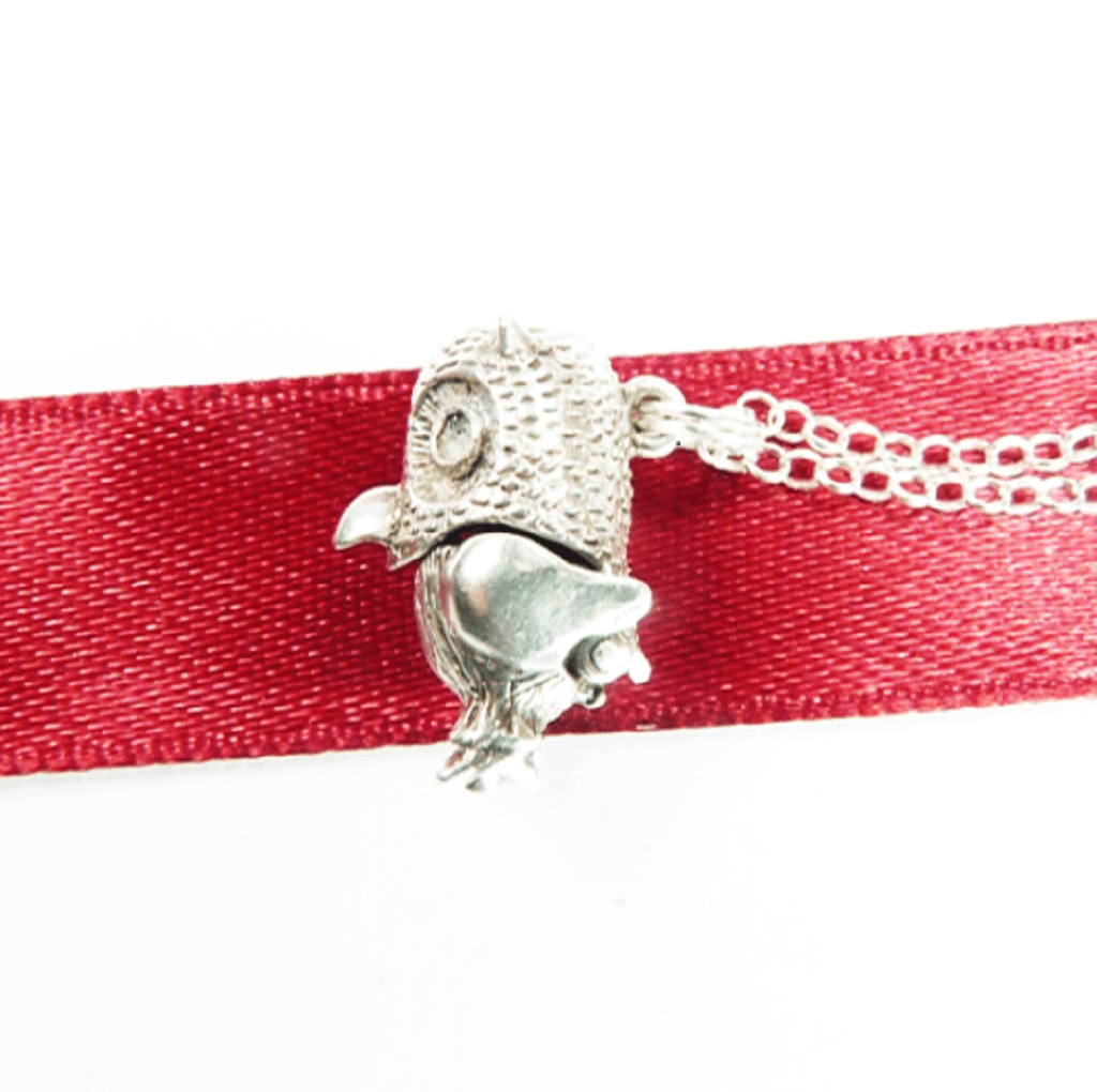 Hallmarked Silver Owl Necklace