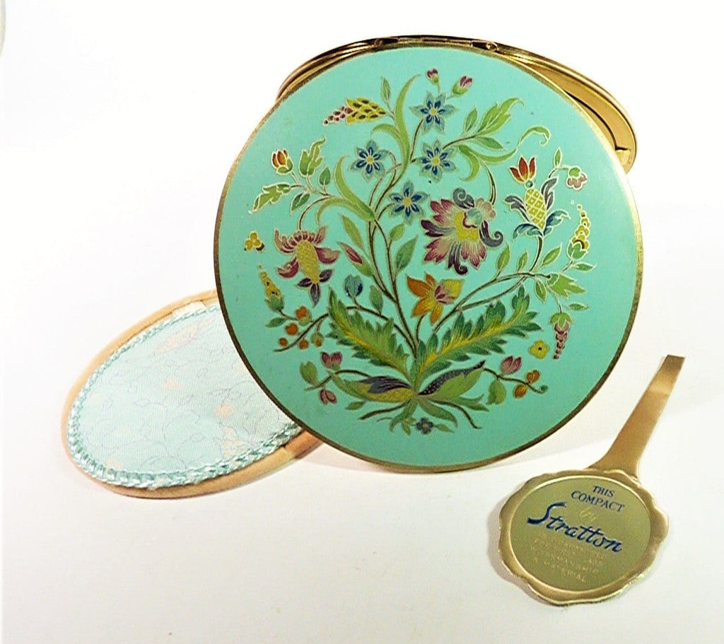 Hand Painted Enamel Powder Compact