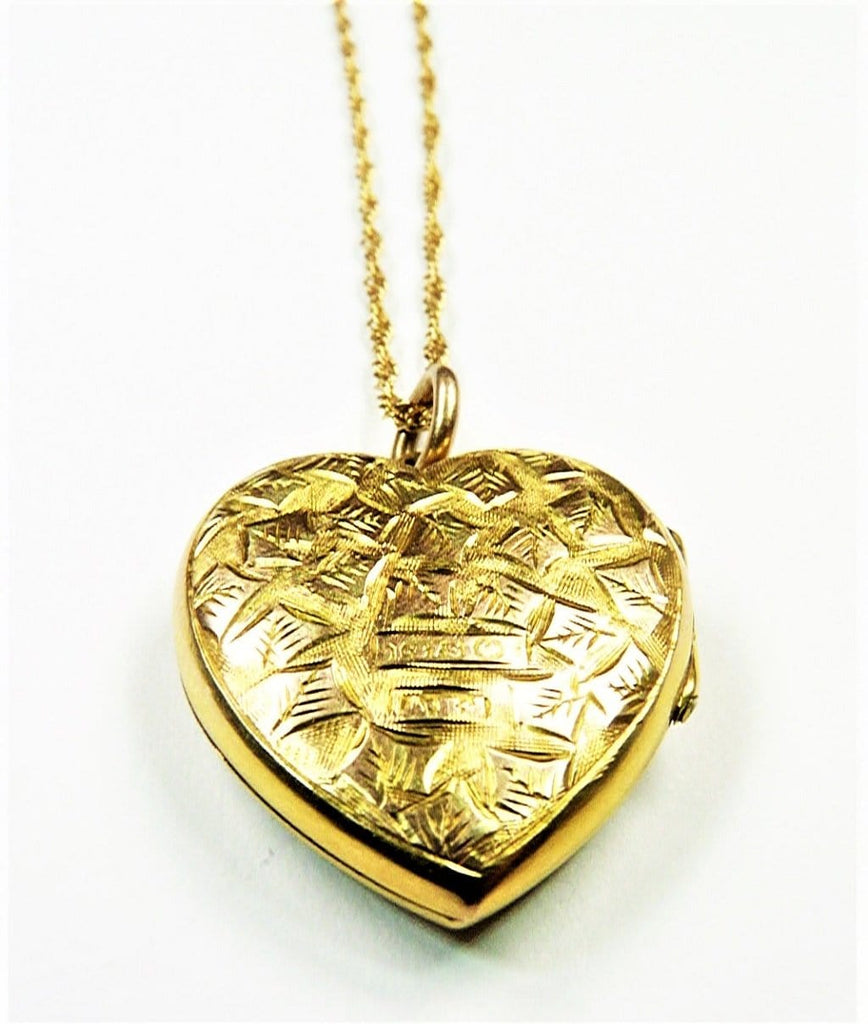 Heart Shaped Solid Gold Pendant
