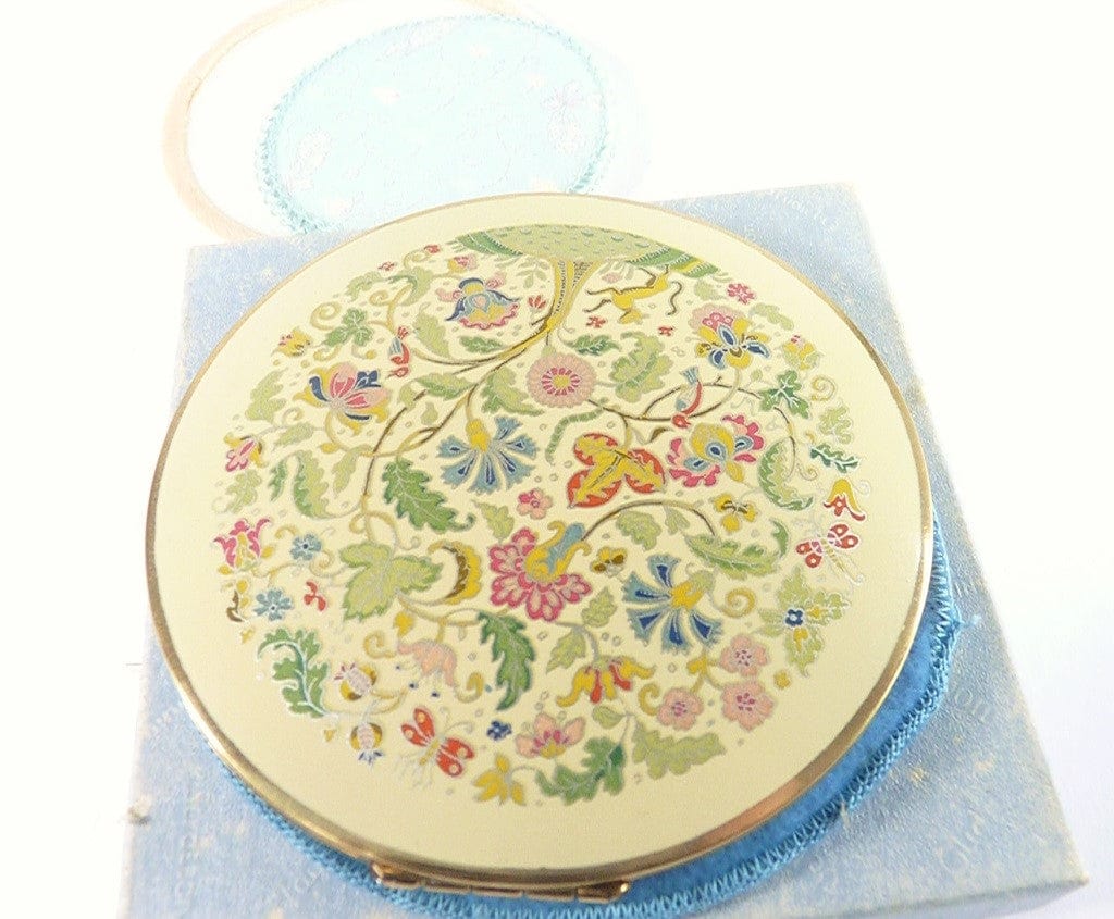 Large Stratton Flapjack Compact Mirror Vintage