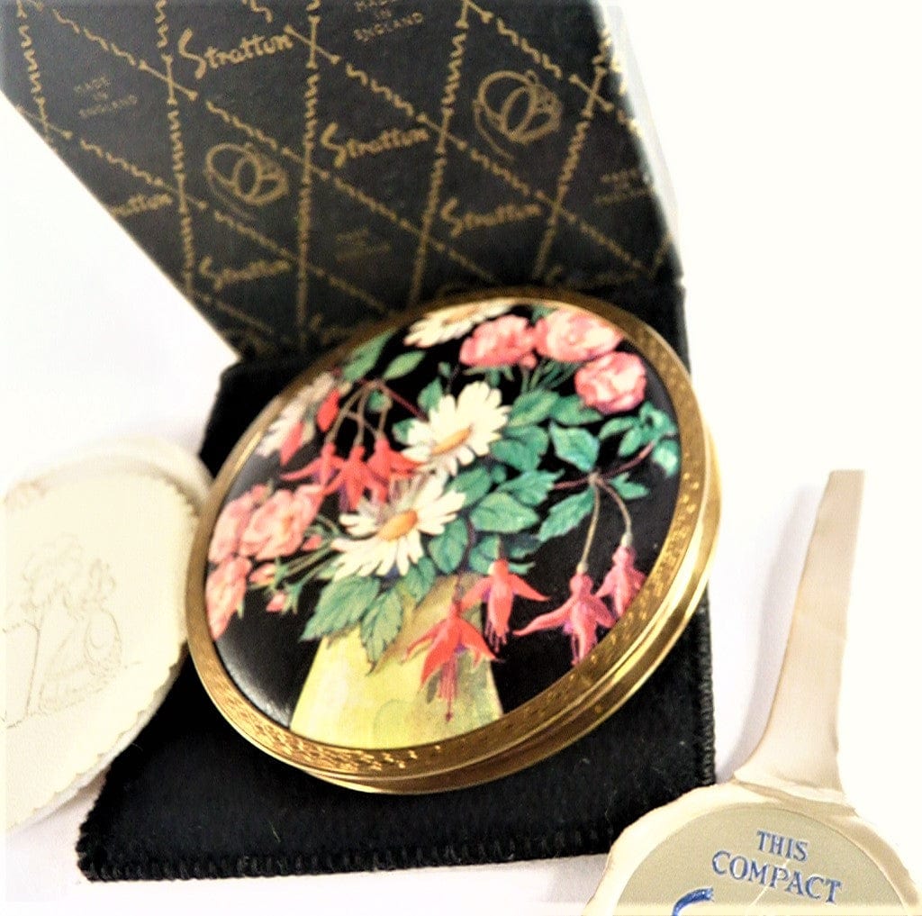 Late 1940s Mirror Compact Floral