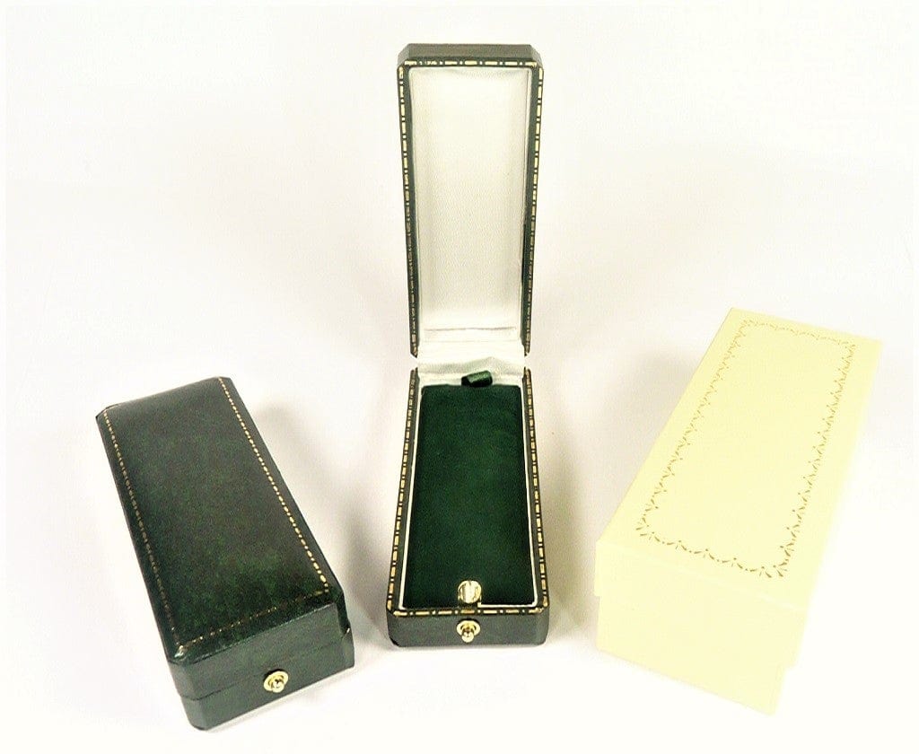 Green Jewellery Cases With Gilt Trim