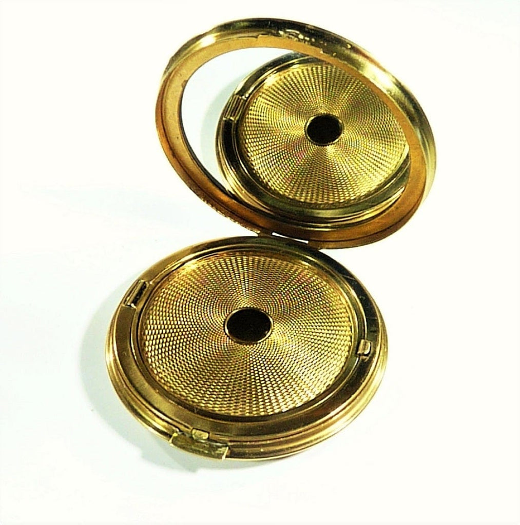 Makeup Compact With Golden Engraved Interior