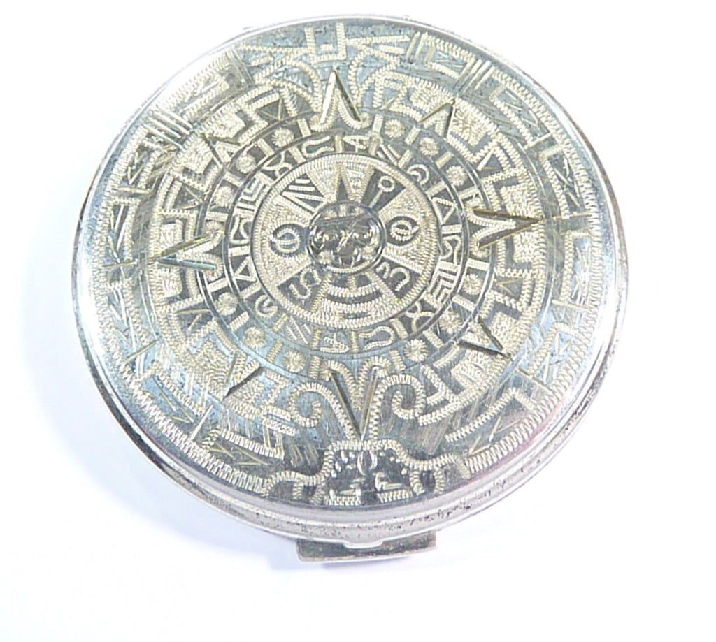Mayan Calendar Sterling Compact Mirror