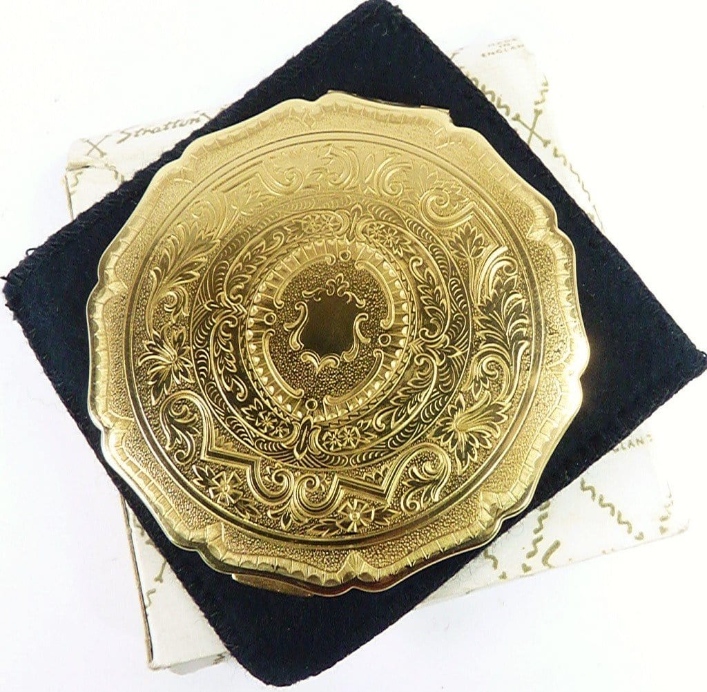 Ornate Old Compact Mirror