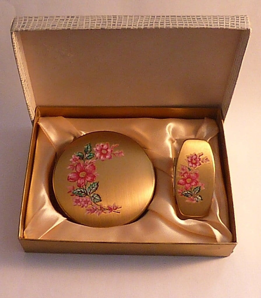 Vintage Melissa compact sets vintage bridesmaids gifts free world wide shipping - The Vintage Compact Shop