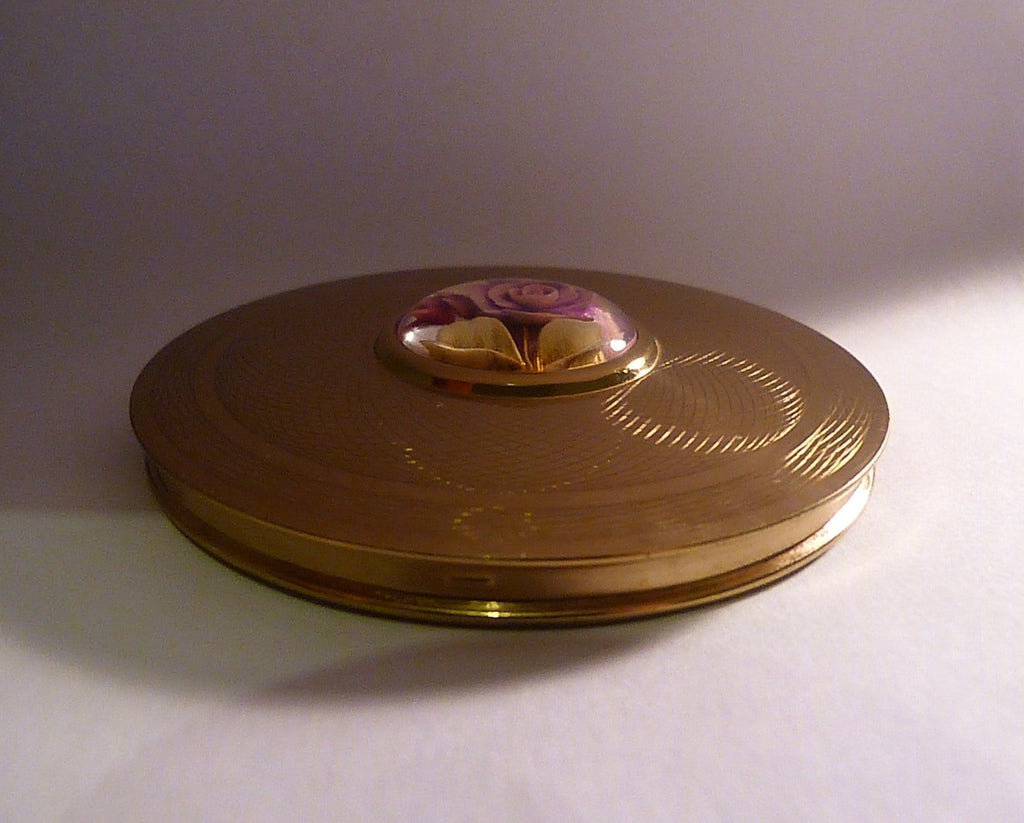 Lucite compacts vintage Melissa floral reverse carved Lucite / Perspex mid century loose powder compact - The Vintage Compact Shop
