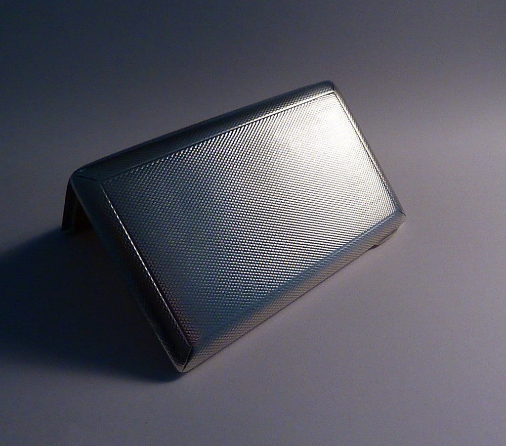 Art Deco cigarette cases sterling silver Dunhill cigarette / business card case 1924 silver wedding anniversary gifts - The Vintage Compact Shop