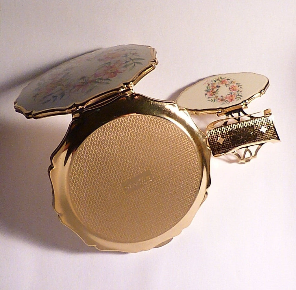 Unused compacts vintage Stratton set vanity sets cased Stratton compact and lipstick holder / lipstick handbag mirrors - The Vintage Compact Shop