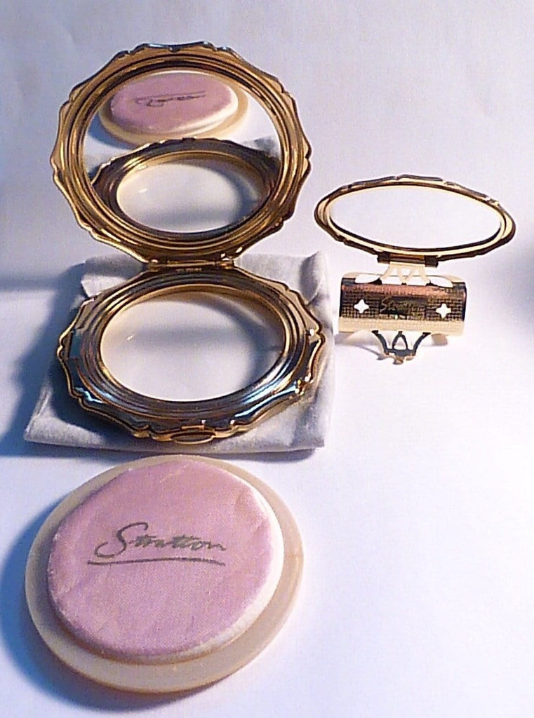 Unused compacts vintage Stratton set vanity sets cased Stratton compact and lipstick holder / lipstick handbag mirrors - The Vintage Compact Shop