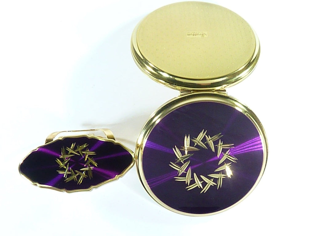 Purple Compact Case With Mirror