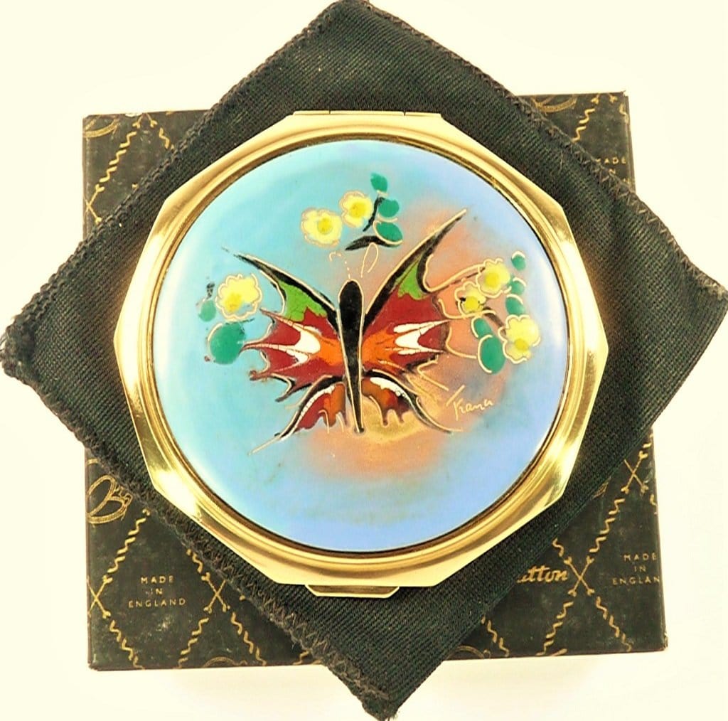 Rare Stratton Butterfly Powder Compact