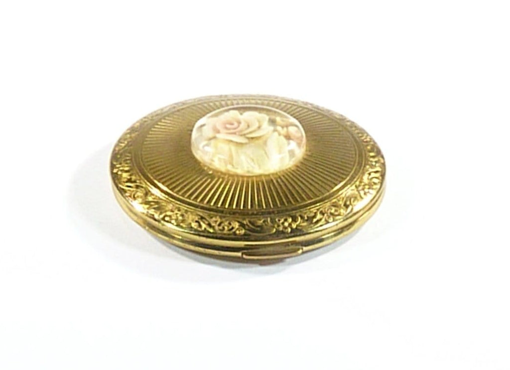 Reverse Carved Lucite Vintage Compact