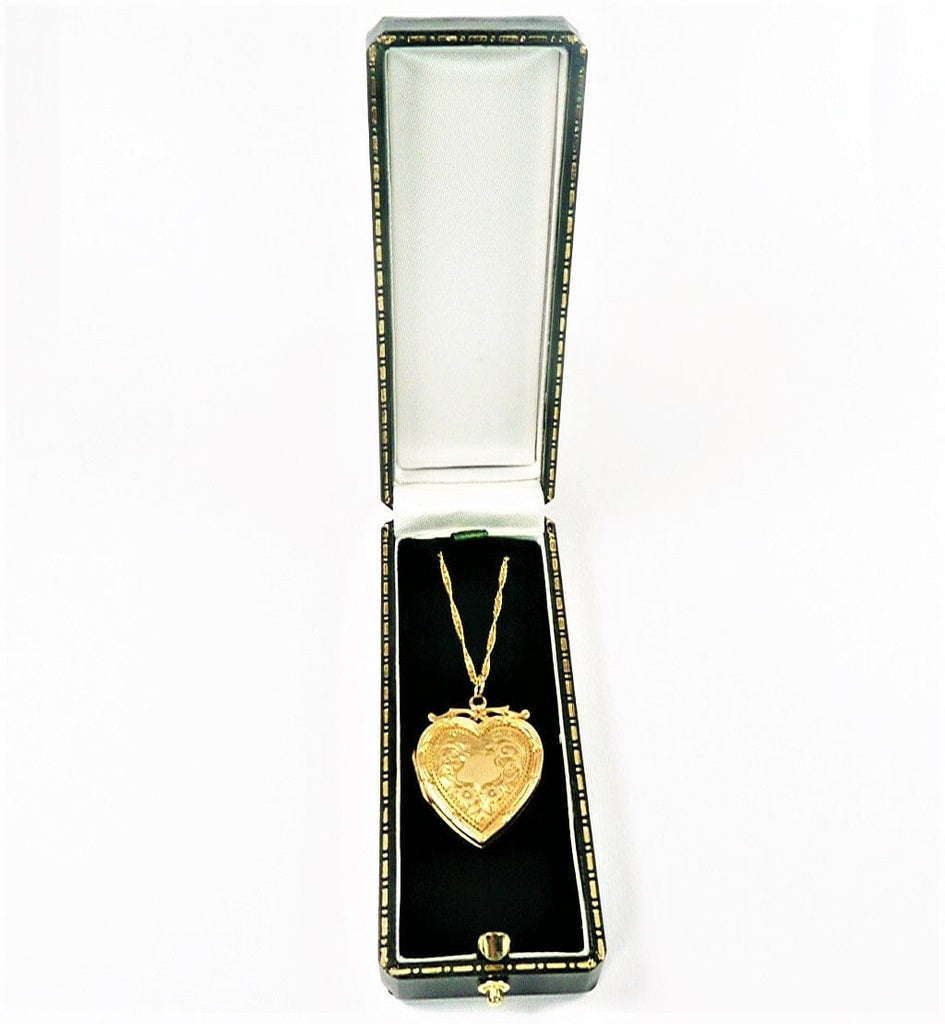 Romantic Heart Shaped Antique Solid Gold Pendant
