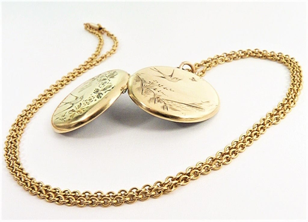 Romantic Solid Gold Locket Necklace