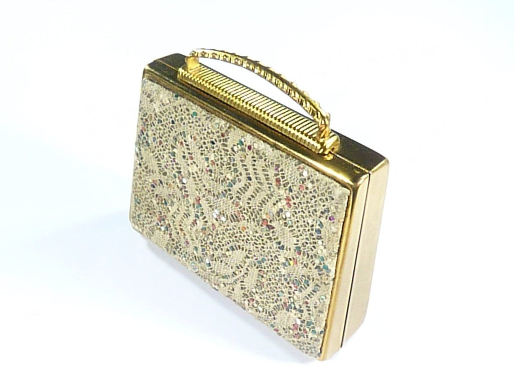 Sequin Vintage Musical Compact Mirror