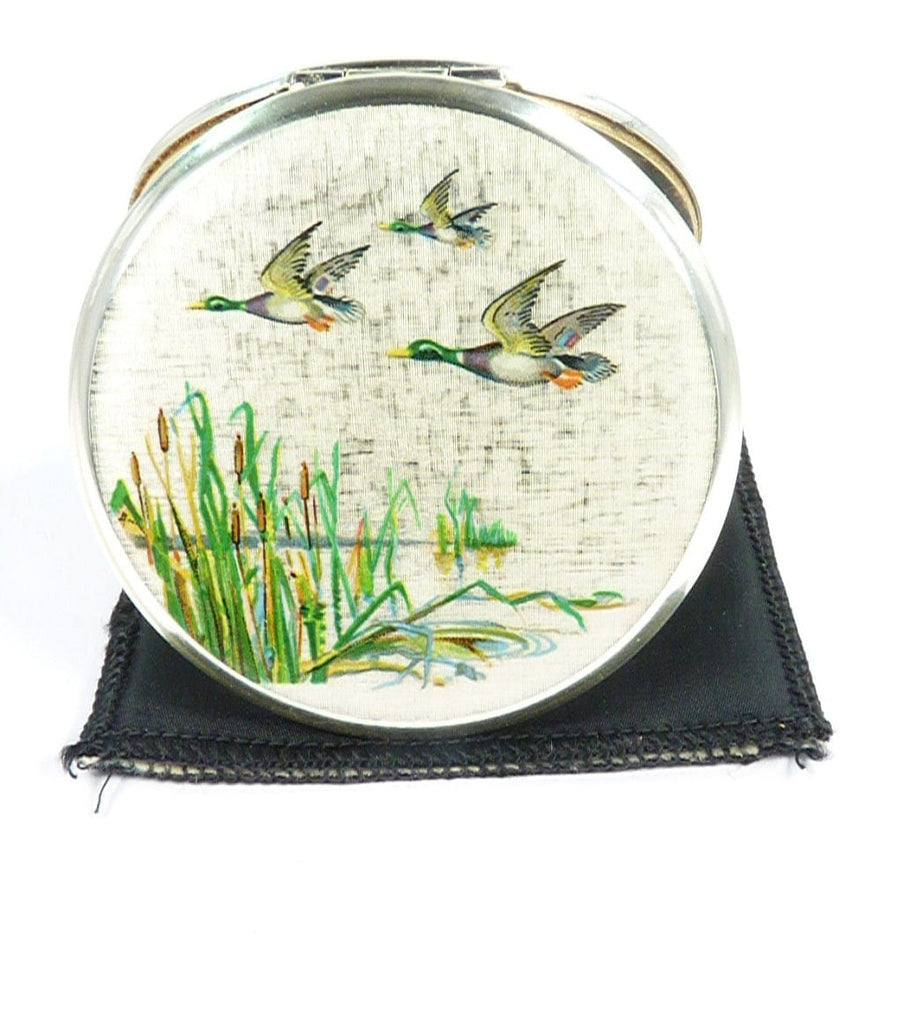 Silver Plated Stratton Flying Ducks Compact