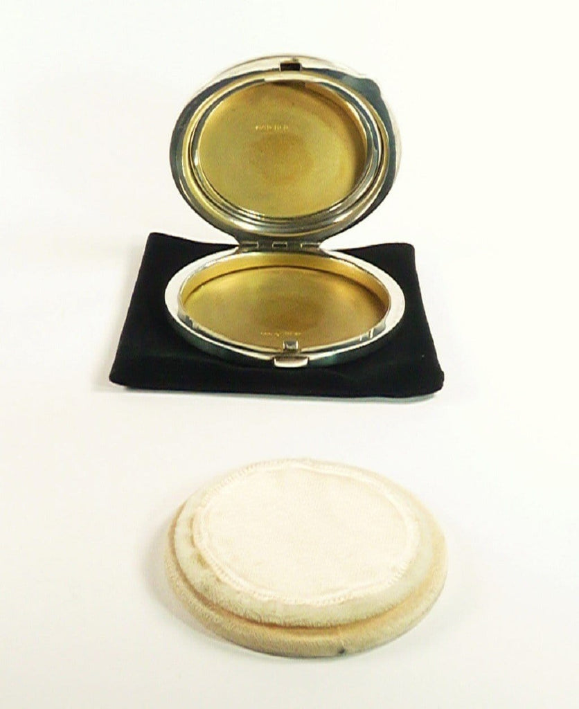 Silver Compact Mirror For Max Factor Foundation