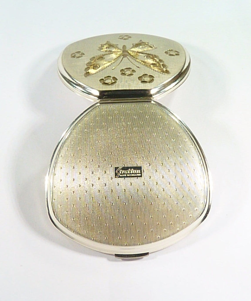 Silver Plated Stratton Compact For Max Factor Creme Puff