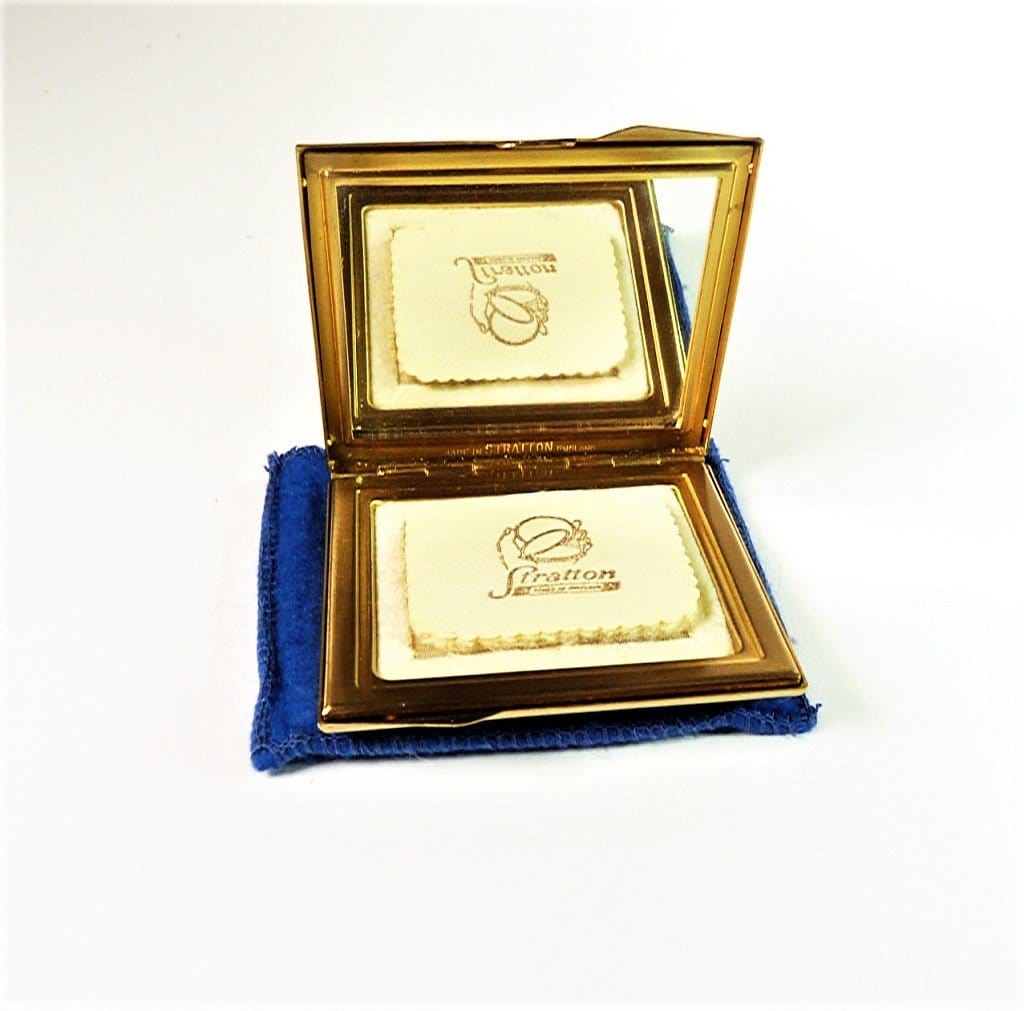 Stratton Square Solid Powder Compact Small Square 1940s Stratton Loose Foundation Compact Mirror – The ...