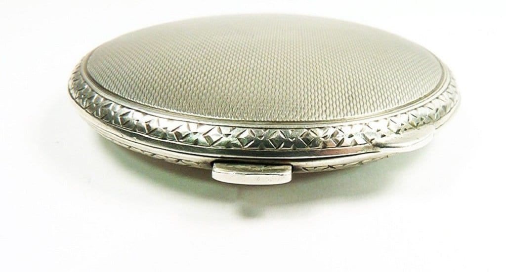 Small Silver Makeup Compact 1959 Film Prop