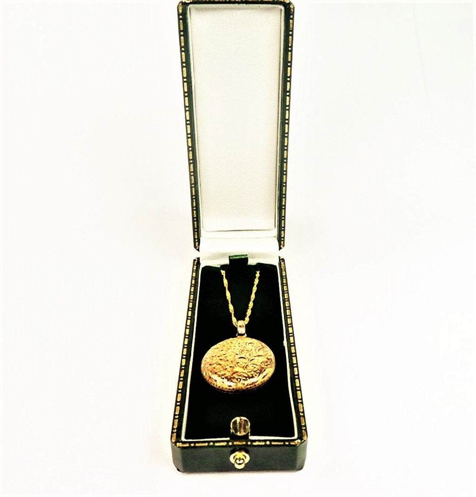 Solid Gold Antique Locket In A Case
