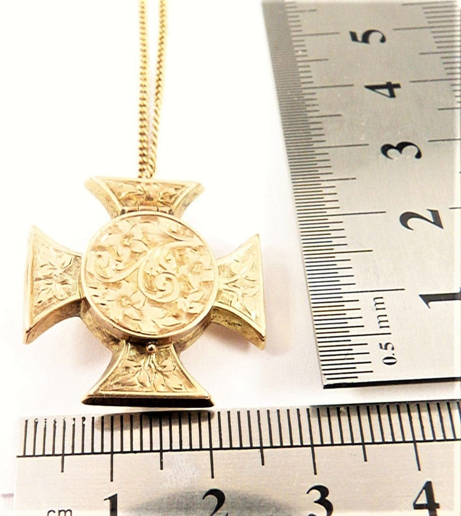 Solid Gold Hallmarked Edwardian Locket Necklace