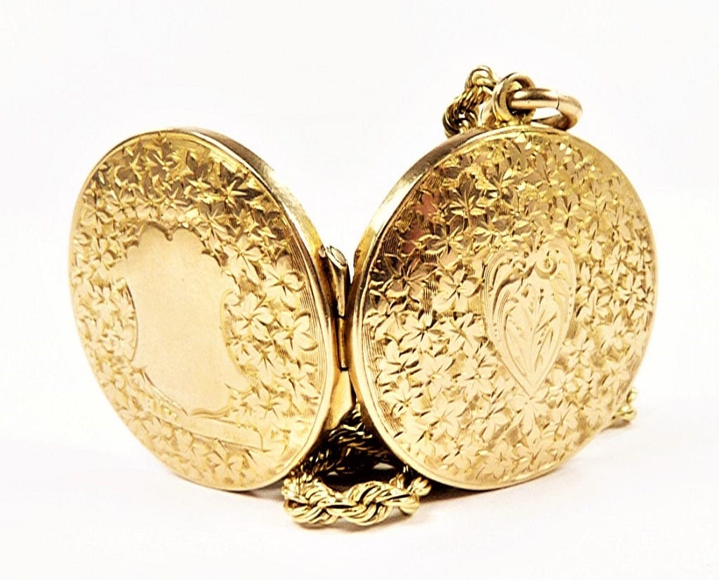 Solid Gold Locket Necklace