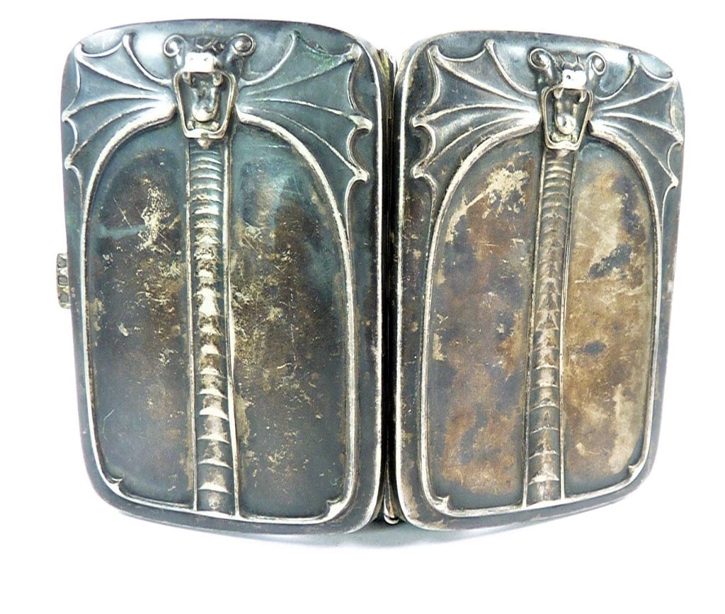 old silver cigarette case Antique Solid Silver Figural Dragon Business / Cigarette Case 1800s – The Vintage Compact Shop old silver cigarette case Antique Solid Silver Figural Dragon Business / Cigarette Case 1800s – The Vintage Compact Shop