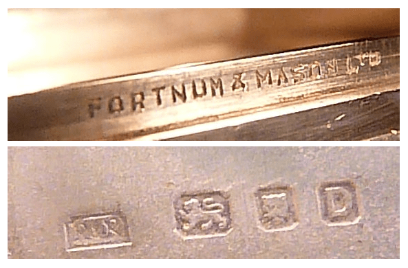 Solid silver and gold FORTNUM & MASON compact for GWEN 