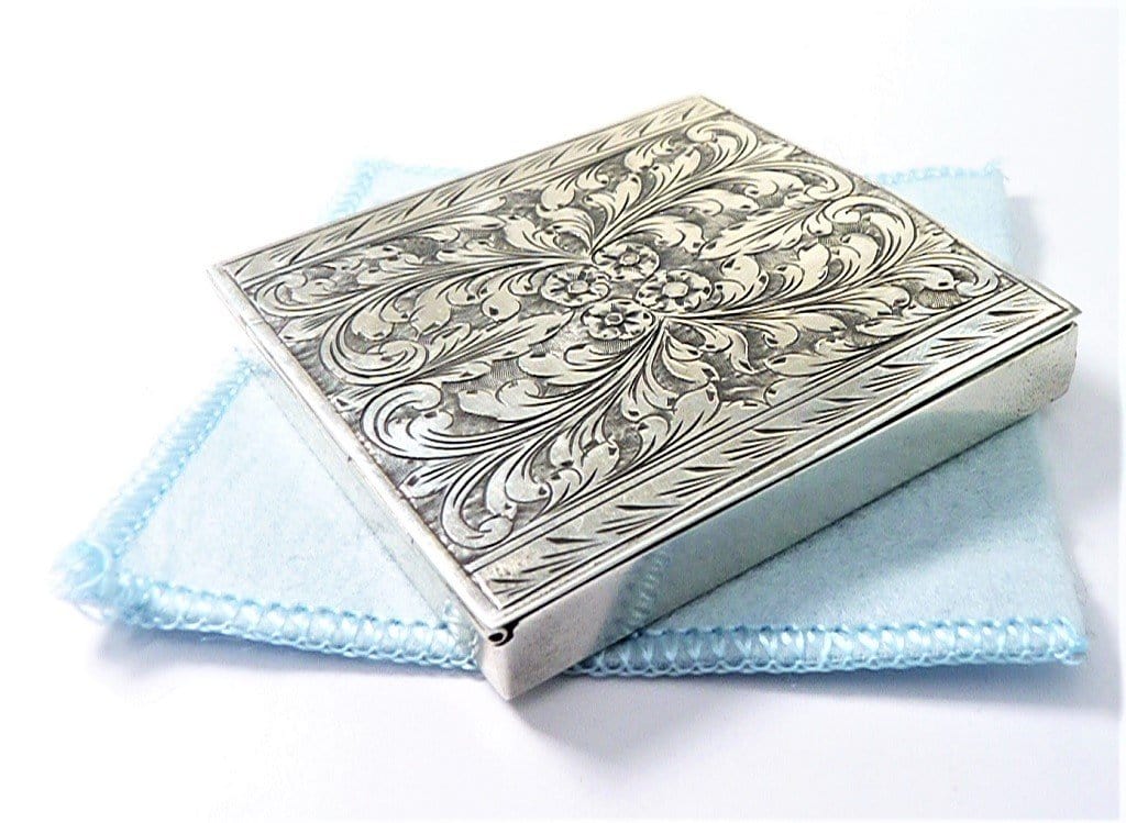 Solid Silver Makeup Compact