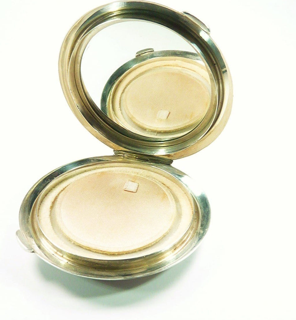 Solid Silver Compact Mirror For Pressed Foundation