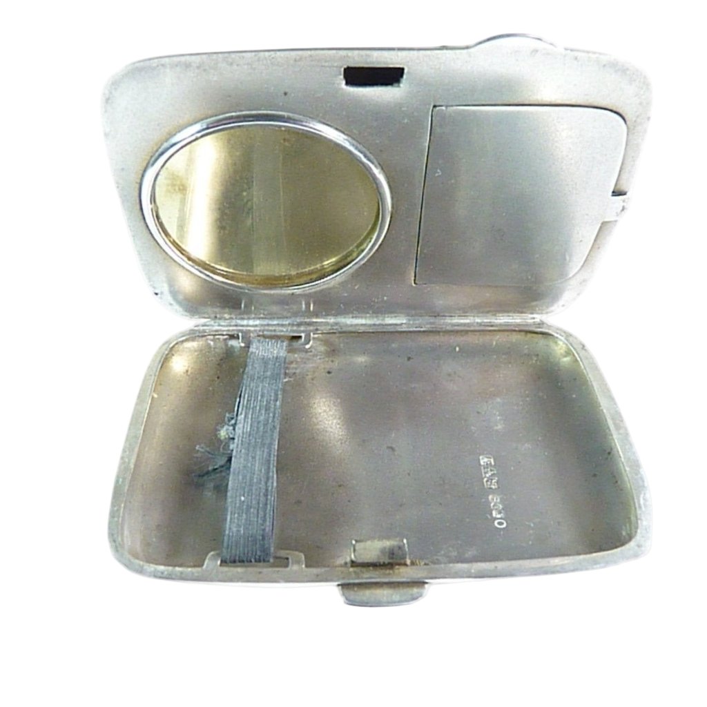 Solid silver combination case 1920s