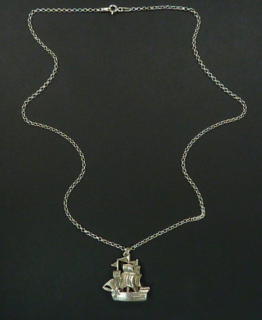 Sterling Silver Boat Necklace